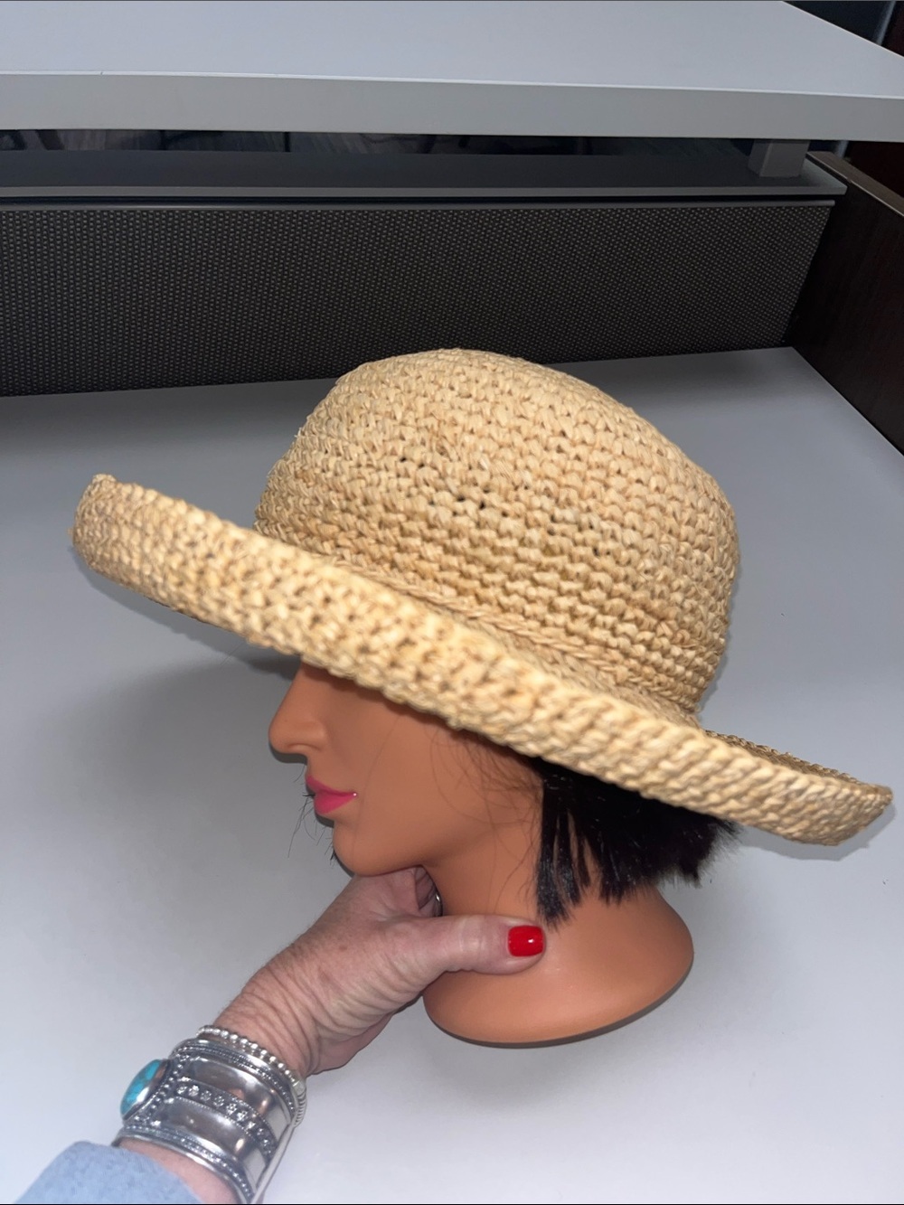 August Natural Straw Wide Brim Sun Hat